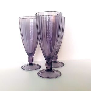 Set of 3 Vintage Milkshake Glasses